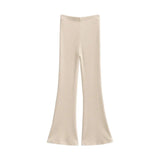 Trend Women's Dress In Autumn And Winter, High Waist, Buttocks, Bell-Bottoms, Leg Length, Micro-Elastic Knitted Trousers.-Outfit