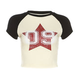 Vintage Star Logo Raglan Short Sleeve Tee-Outfit
