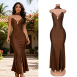 Slimming Striped Tuxedo Sweater Dress With Thin Knitted Dress Temperament