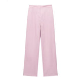 Autumn And Winter Straight Trousers Double Buckle Suit Vest Three Sets Of New Women's Fashion Commuting