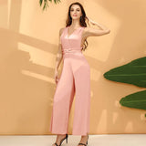 Sexy Hot Women's Wear Independent Station Ebay Fashion Solid Color Wear French Wide-Legged Pants-Outfit