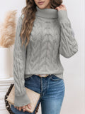 Jasmine Solid Color Jacket Sweater Women Thick Warm Loose Thin Knitted Shirt Long Sleeve