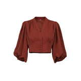 Women's INS Burst Wrinkles Blazer Blazer Casual Trousers
