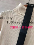 Autumn Winter Women Knitted Dress Turtleneck Sweater Dresses Lady Slim Bodycon Long Sleeve Bottoming Dress