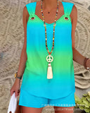 Women's New Solid Color Vertical Collar Sleeveless Casual Suit LZR14529K Series-Outfit