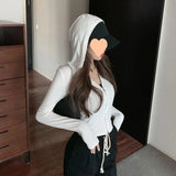 Toloer New Short Slim Thin Coat Early And Fall Korean Zip Cardigan Long-Sleeve Jacket Women's Wear-Outfit