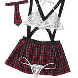Hot Lingerie Sexy Uniform Seduction Elastic Cross Shoulder Strap Student