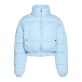 Zipper short padded jacket-Outfit