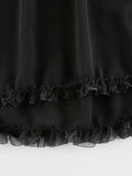 Fairy Y2K Patchwork Mesh Mini Dress-Outfit