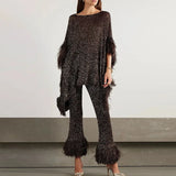 Summer New Fashion Solid Color Lyserie Tuxedo Temperament Elegant Pants