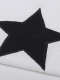 Star Embroidered Rib Cropped Tank Top-Outfit