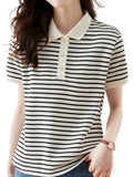 Toloer Polo Collar Top Women's Summer 2025 New Age-Reduced Gas Chic Short-Sleeved T-Shirt Women's Summer
