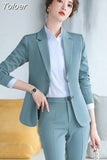 Women Suits Set 2023 Spring and Autumn White Peak Lapel Slim Professional 2 Piece Set Suit Women's Pantsuit Customi
