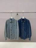 【玳瑁】春季新品休闲翻领刺绣复古百搭纯棉牛仔衬衫外套H6347-Outfit