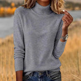 Sheintemu West Wind Long Sleeve Autumn Winter Turtleneck Sweater Women's