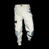Hong Kong Hip Hop Function Reflective Overalls Men's Casual Little Pants Side Zipper Multi-Pocket Reflective Pants-Outfit