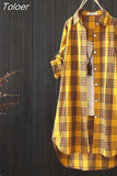 Women Blouses Plaid Shirt Female Casual Long Sleeve Shirt Tops Lady Clothes Loose Blouse Chic Outerwear 2023 Autumn