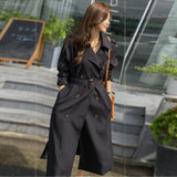 Long Wind Coat Women's 2025 Chic Design Sense Early Spring Double