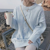Autumn Winter Women Sweater Casual Oversized Pullovers Elegant Ladies Jumpers Fall Loose Knitted Sweater Pullover Knitwear