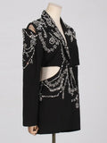 Toloer New Small Suit Jacket Female 2024 Summer High Sense Formal Dress Thin Heavy Industry Suit Jacket Female-Outfit