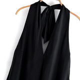 Homemade New Women's Clothing Bow Ornament Hanging Neck Flute Dress