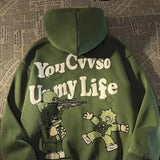 street vibe style men large size retro sweater hip-hop sweater couple spring and autumn American top goth hoodie bape-Outfit
