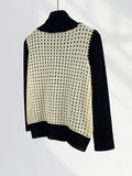 Toloer Little Sister Korean Department Rose Knit Vest Coat Female French Hollow Out Hook Flower Sleeveless Jacket Early