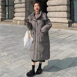Hooded Cotton Padded Long Jackets Casual Women New Quilted Fluffy Parkas Coat Winter New Big Size Snow Wear Jaqueta