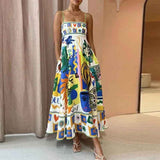 2025 Women's New Temperament Elegant High-Waist Print Slings Casual Fashion