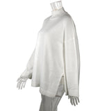 And Autumn Women's Knitting Knitting Hood Loose Irregular Thick Sweater Street Trendy High-Neck Knitting