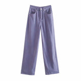 New Spring Style Is High-Waisted And Thin, Loose Straight Trousers, Casual Wide-Leg Pants 6147001-Outfit