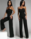 Fashion Tube Top Long Jumpsuit Women Elegant Temperament Tube Top Wide-leg Jumpsuit Women 703-0-Outfit