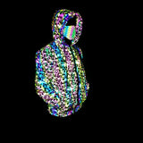 2024 Mushroom Colorful Reflective Jacket Men And Women's Fashion Hooded Coat Ins Colorful Reflective Jacket-Outfit