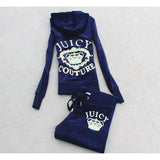 Piece Casual Velet Tracksuit Women's Sets Hooded Long Sleeve Women Zipper Suit Spring Fall Letter Pattern Sport Pants 1028-1-Outfit