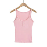 Trendy Women's Dress Is Sweet And Pure To Make Waves, Slim Short-Sleeved T-Shirt, Short-Style Navel Top + Small Suspenders Inside.-Outfit