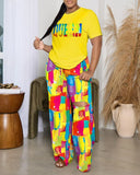 Spring And Summer New Fashion Loose Leisure Printing Set-Outfit