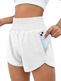 Women's Sports Shorts Quick-Dry Loose Leisure High-Waist Side Zipper Fitness Yoga Three-Point Shorts-Outfit