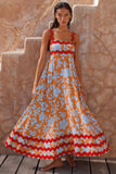 Women's High-End 2026 Spring And Summer New Sling Dress Print Long Dress Dress