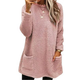Long Sleeve Pocket Fleece Sweatshirt T-shirt