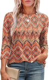 2025 New Fashion Casual Roll Collar Seven-Sleeve Top Bottom