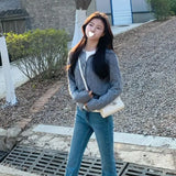 Pendant Horn Pants 2025 New Spring And Autumn High-End Blue High-Waisted Micro-Horn Jeans