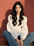 Year's Popular Beautiful Shirt Design Sense Of High-Grade White Waist With Shirt 2025 New Women's