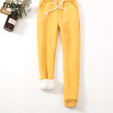 Winter Thicken Plush Sport Pants Women 2023 Drawstring Elastic Waist Harem Pants Woman 9 Color Casual Sweatpants