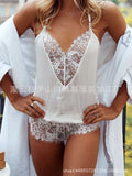 Explosion Direct Sale New Sexy Lingerie V-Neck Eyelash Lace Lace Lace Pyjamas Hair