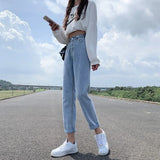 Toloer Jeans, Tall Waist, Loose, Straight Tube Fall 2024 New Dad Radish Pants-Outfit