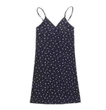 Toloer Desire Retro Print V-Neck Dress Female Summer 2024 New Floral Dress Women's