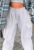 Pockets High Waist Jogger Pants-Outfit
