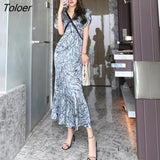 arrival fashion beach party dress women elegant summer v-neck short sleeve temperament office lady print slim a-line