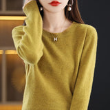 Toloer Women's Fall / Winter 2023 New Loose Knit Women's Top With A Sweater Soft Waxy Sweater-Outfit