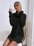 And Winter New Solid Color Loose High-Collar Knitted Sweater